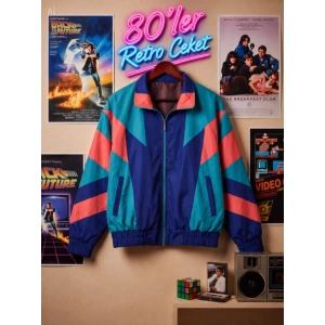 Kadın - Erkek 80ler Dönemi Retro Ceket