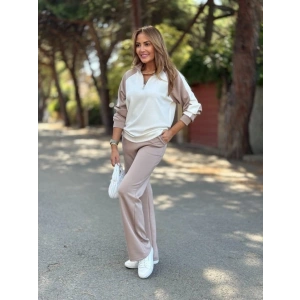 Kadın Fermuar Yaka Modal Kumaş çift Renk Ikili Takım