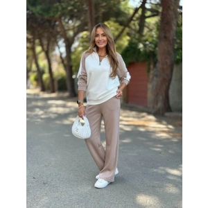Kadın Fermuar Yaka Modal Kumaş çift Renk Ikili Takım
