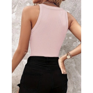 Kadın Halter Kollu Yuvarlak Taşlı Yaka Damla Detaylı Kaşkorse Bluz