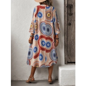 Kadın Kısa Kollu önü Açık Belden Kuşaklı Uzun Kimono