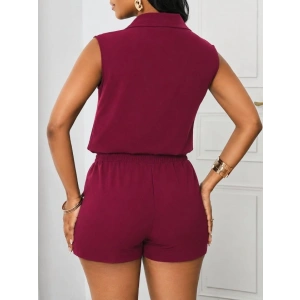 Kadın Kolsuz Yakalı önden Düğmeli Dubai Bluz Ve Bağcıklı Kısa şort Ikili Takım