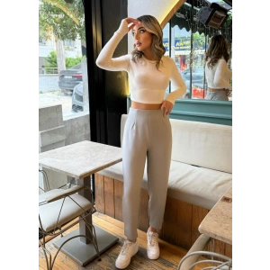 Kadın Krep Kumaş Balon Pantolon