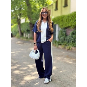 Kadın Modal Kumaş Yakası Fermuarlı şerit Detaylı Takım