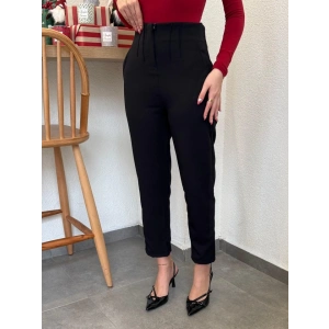 Kadın üste Oturan Paçası Bilek üzerinde Biten Atlas Kumaş Pantolon 36 (S) - 48 (4XL)