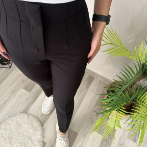 Kadın üste Oturan Paçası Bilek üzerinde Biten Krep Kumaş Kumaş Pantolon 36 (S) - 50 (5XL)