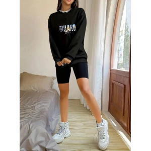 Kadın Uzun Kollu Bisiklet Yaka Desenli Viskon Iki Iplik Bluz
