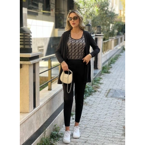 Kadın Uzun Kollu Krep üçlü Takım