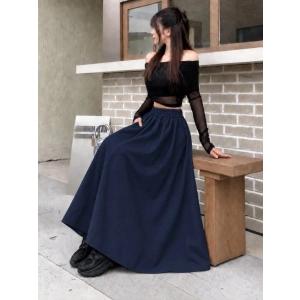Kadın Yüksek Bel Maxi Boy çan Etek