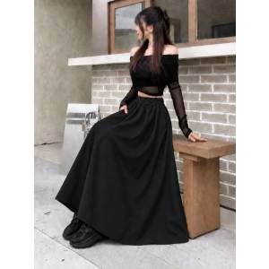 Kadın Yüksek Bel Maxi Boy çan Etek