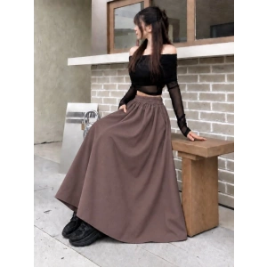 Kadın Yüksek Bel Maxi Boy çan Etek