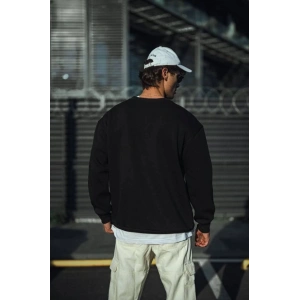 Kışlık Bisiklet Yaka Üç İplik Basic SweatShirt - Siyah