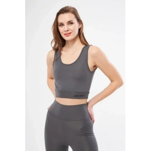 Kolsuz Dalgiç Baskılı Crop - Füme