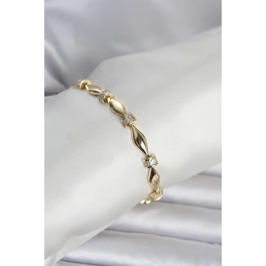 Pirinç Gold Renk Sütun Model Kadın Bileklik - Lisinya