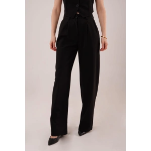 Premium Model Oturtmalı Siyah Pantolon