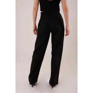 Premium Model Oturtmalı Siyah Pantolon