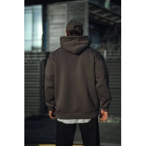 Üç İplik Penye Kapşonlu Basic SweatShirt - Antrasit