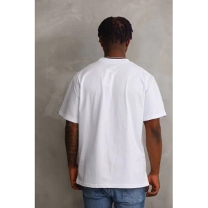 Unisex Baskılı Oversize T-Shirt - Beyaz