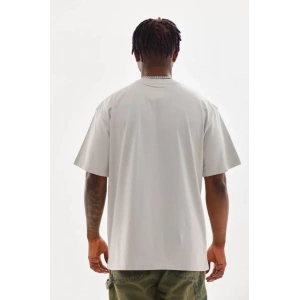 Unisex Baskılı Oversize T-Shirt - Gri