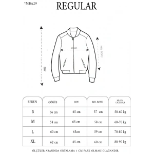 Unisex Uzun Kol Baskılı Bomber Ceket - Siyah