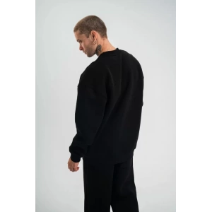 Uzun Kol Bisiklet Yaka Basic SweatShirt - Siyah