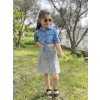 Ekose Etek Bluz Kız Çocuk Takım
