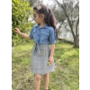 Ekose Etek Bluz Kız Çocuk Takım