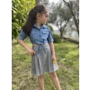 Ekose Etek Bluz Kız Çocuk Takım