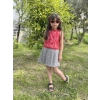 Ekose Etek Bluz Kız Çocuk Takım