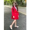 Melody Kırmızı Zincir Detaylı Kız Çocuk Takım