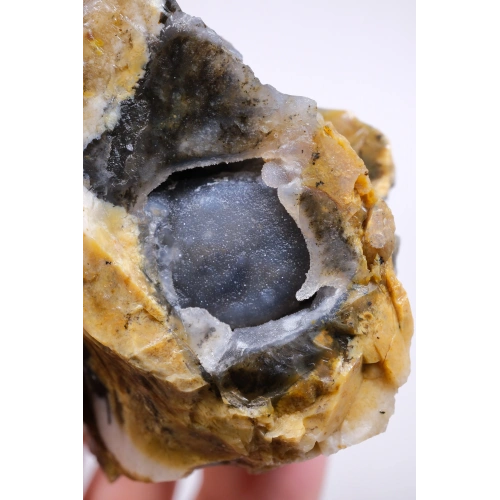 Merlinit / Dendritik Opal ile Mavi Druzy Yastık Çekirdeği, 237g