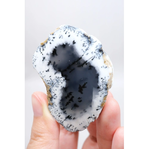 Sisli Orman Dendrit Opal | Derin Mavi ve Kar Beyazı Merlinite Örneği, 82g