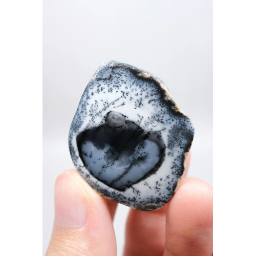 Mistik Dendritik Opal | Derin Mavi ve Kar Beyazı Merlinit, 29g