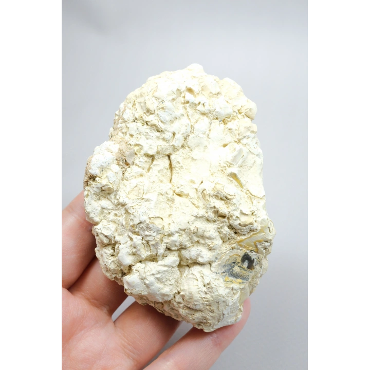 Amber ve Kahverengi Merlinit - Bal Dendritik Opal Yarım, Şeffaf Vurgular, 150g