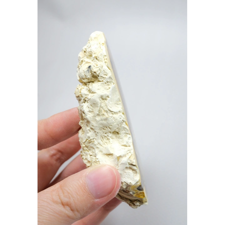 Amber ve Kahverengi Merlinit - Bal Dendritik Opal Yarım, Şeffaf Vurgular, 150g