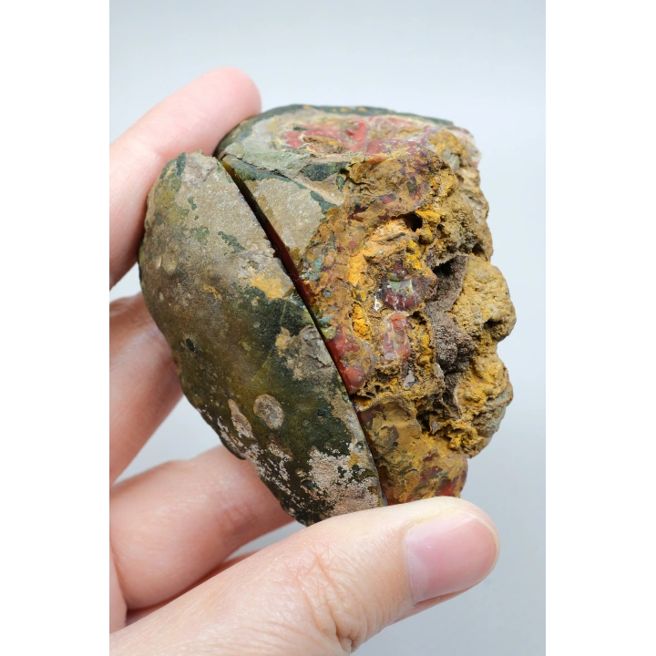 Corniola Rosso e Giallo senape Agata del Mar Nero a Fasce