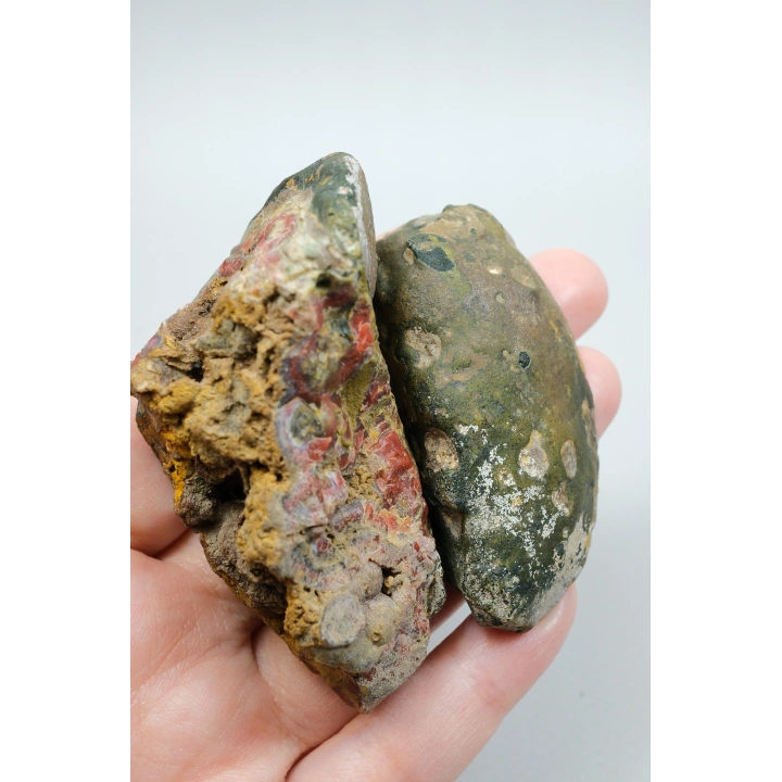 Corniola Rosso e Giallo senape Agata del Mar Nero a Fasce