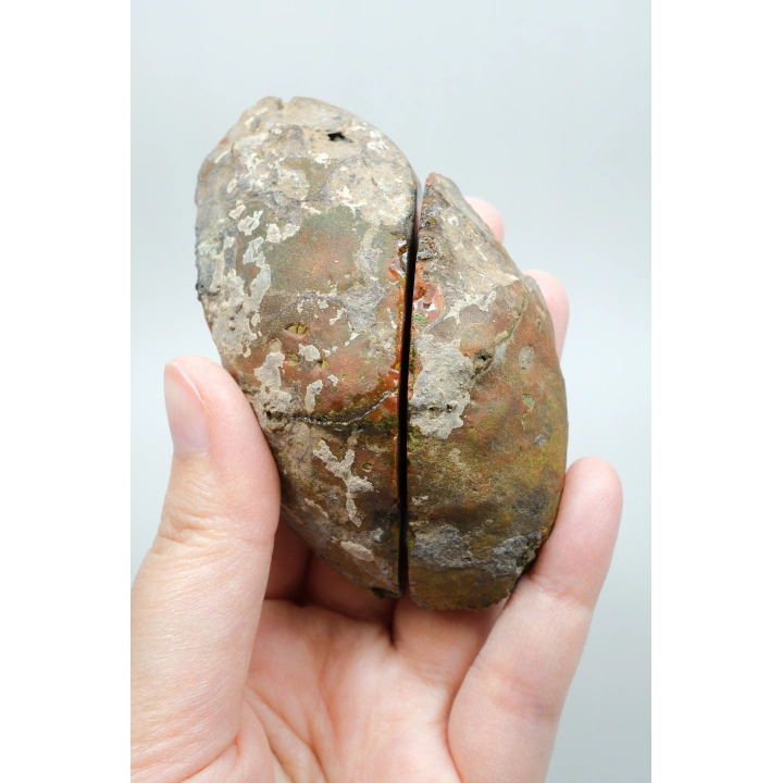 Dense Terracotta Red and Mustard Yellow Plume Agate, 180g
