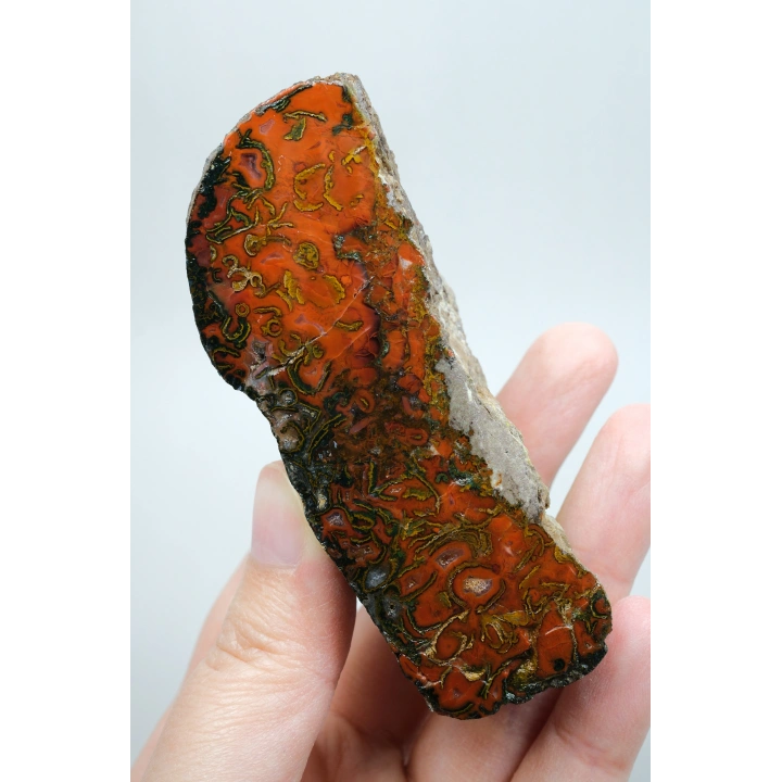 Alev Kırmızısı, Hardal Sarısı, Zeytin Yeşili Nakışlı Karadeniz Deniz Yosunu Ağat Çifti, 333g
