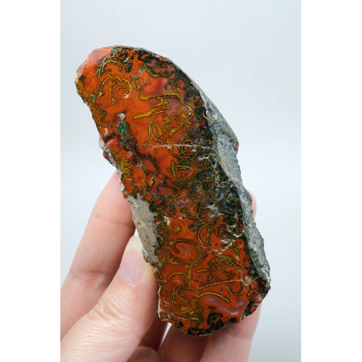 Alev Kırmızısı, Hardal Sarısı, Zeytin Yeşili Nakışlı Karadeniz Deniz Yosunu Ağat Çifti, 333g