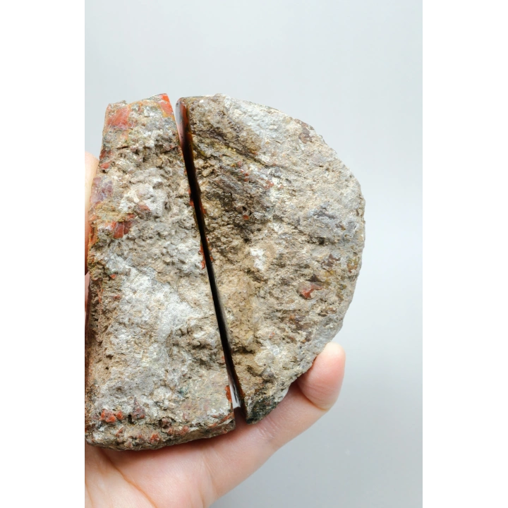 Alev Kırmızısı, Hardal Sarısı, Zeytin Yeşili Nakışlı Karadeniz Deniz Yosunu Ağat Çifti, 333g
