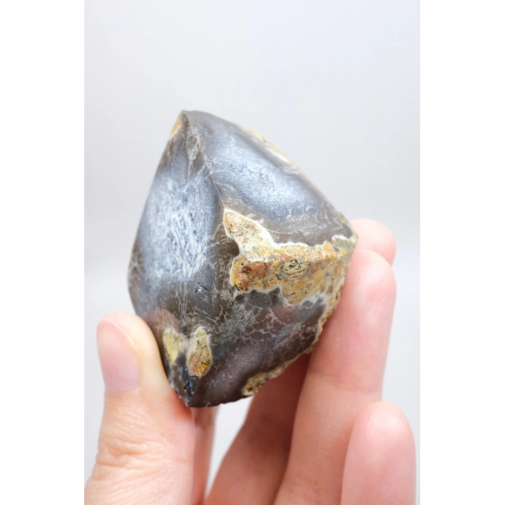 Dendritli Opal ve Agat ile Merlinite Harikası - Mükemmelliğe Parlatılmış!