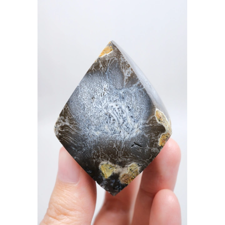 Dendritli Opal ve Agat ile Merlinite Harikası - Mükemmelliğe Parlatılmış!