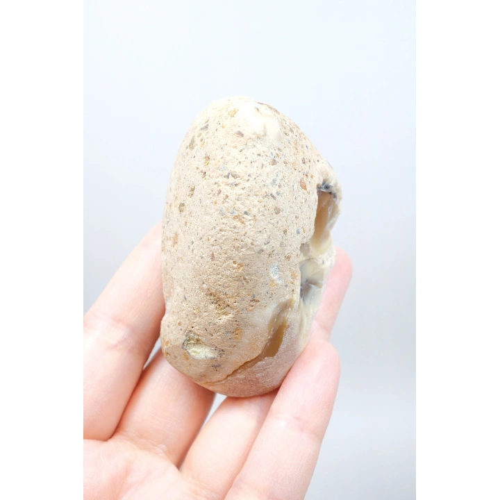 Bal Rengi Dendritik Opal Cilalı | Koyu Kahverengi Dendritik Opal ile Siyah İçerikler