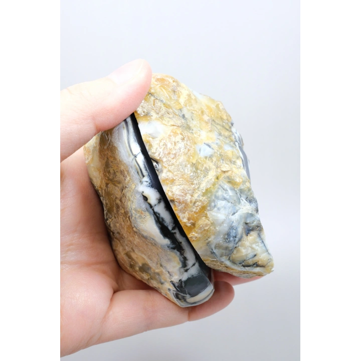 Büyük Merlinite Çifti (Dendiritik Opal) - Cilalanmış Eşleşen Yarım, Müze Kalitesi Numune (468g)