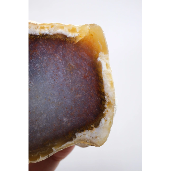 Leylak Mavisi ve Oker Sarısı Merlinite (Dendritik Opal) ile Nadir Kırmızı-Kahverengi Dendritik İçerikler, 350g