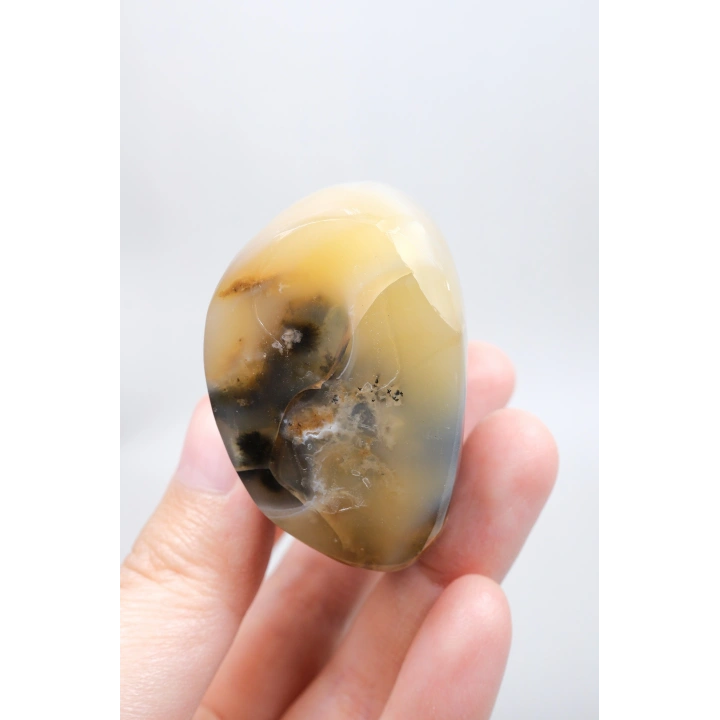 Merlinit Doğal Şekil | Cilalanmış Dendritik Opal Şaman Taşı | Büyü ve İkiliğin Taşı | Doğal Dendrit Kristali