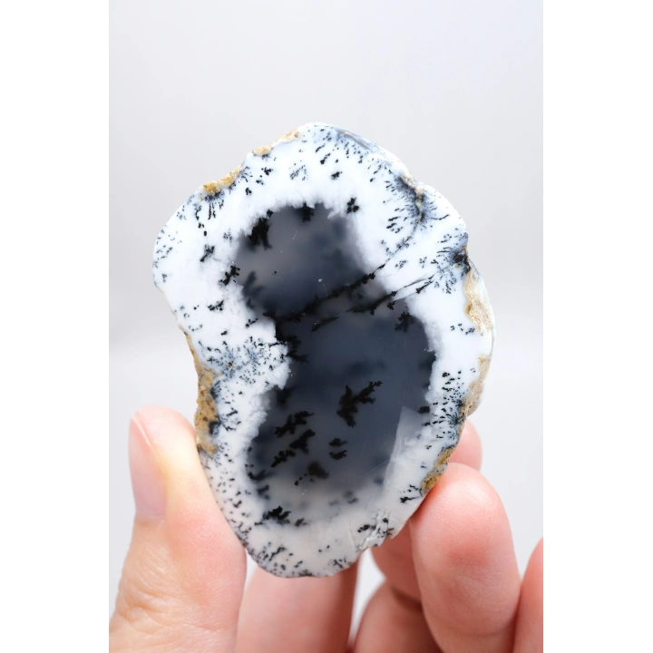 Sisli Orman Dendrit Opal | Derin Mavi ve Kar Beyazı Merlinite Örneği, 82g
