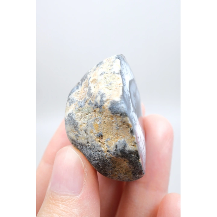 Mistik Dendritik Opal | Derin Mavi ve Kar Beyazı Merlinit, 29g