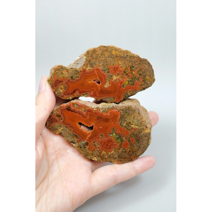 Doğal Kırmızı Tilki Bantlı Almus Akik, 168g